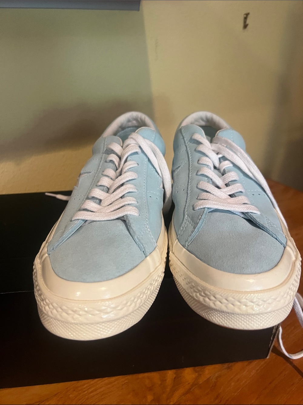 Converse Sky Blue Low-Top Sneakers with White Accents